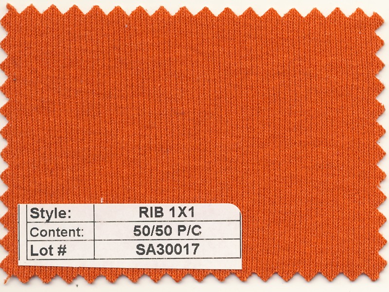 Rib 1x1 50/50 Poly Cotton